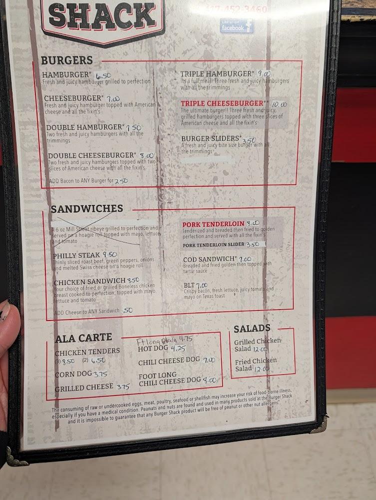 The Burger Shack Menu image 1
